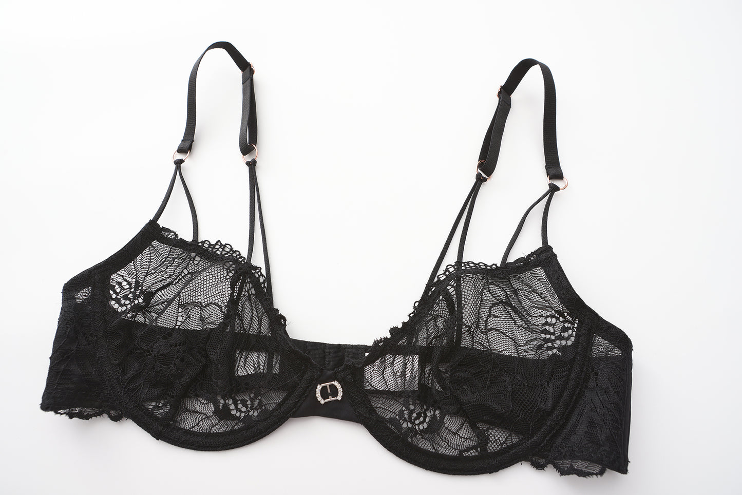 Delicate black lace bra with intricate design from a top underwear factory, crafted by a leading sleepwear factory or pajamas manufacturers for elegant and comfortable lingerie