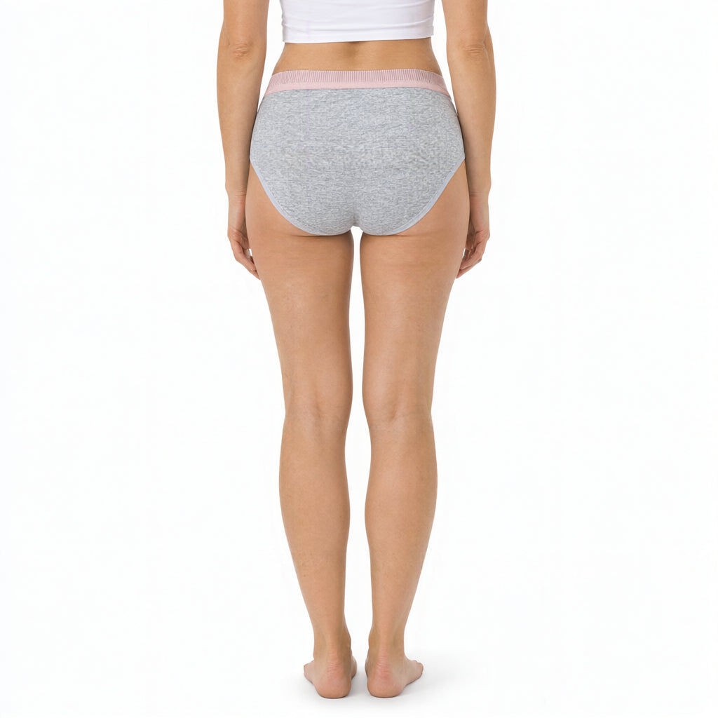 Heather gray brief back view
