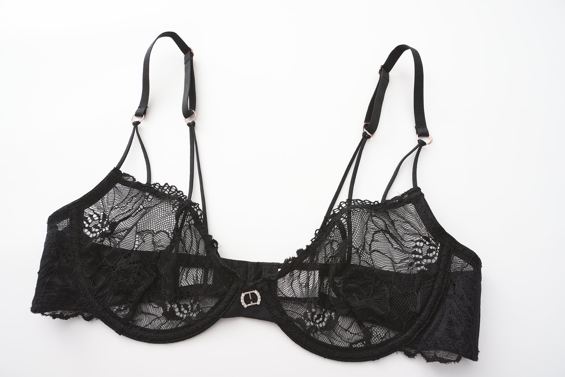 Delicate black lace bra with intricate design from a top underwear factory, crafted by a leading sleepwear factory or pajamas manufacturers for elegant and comfortable lingerie
